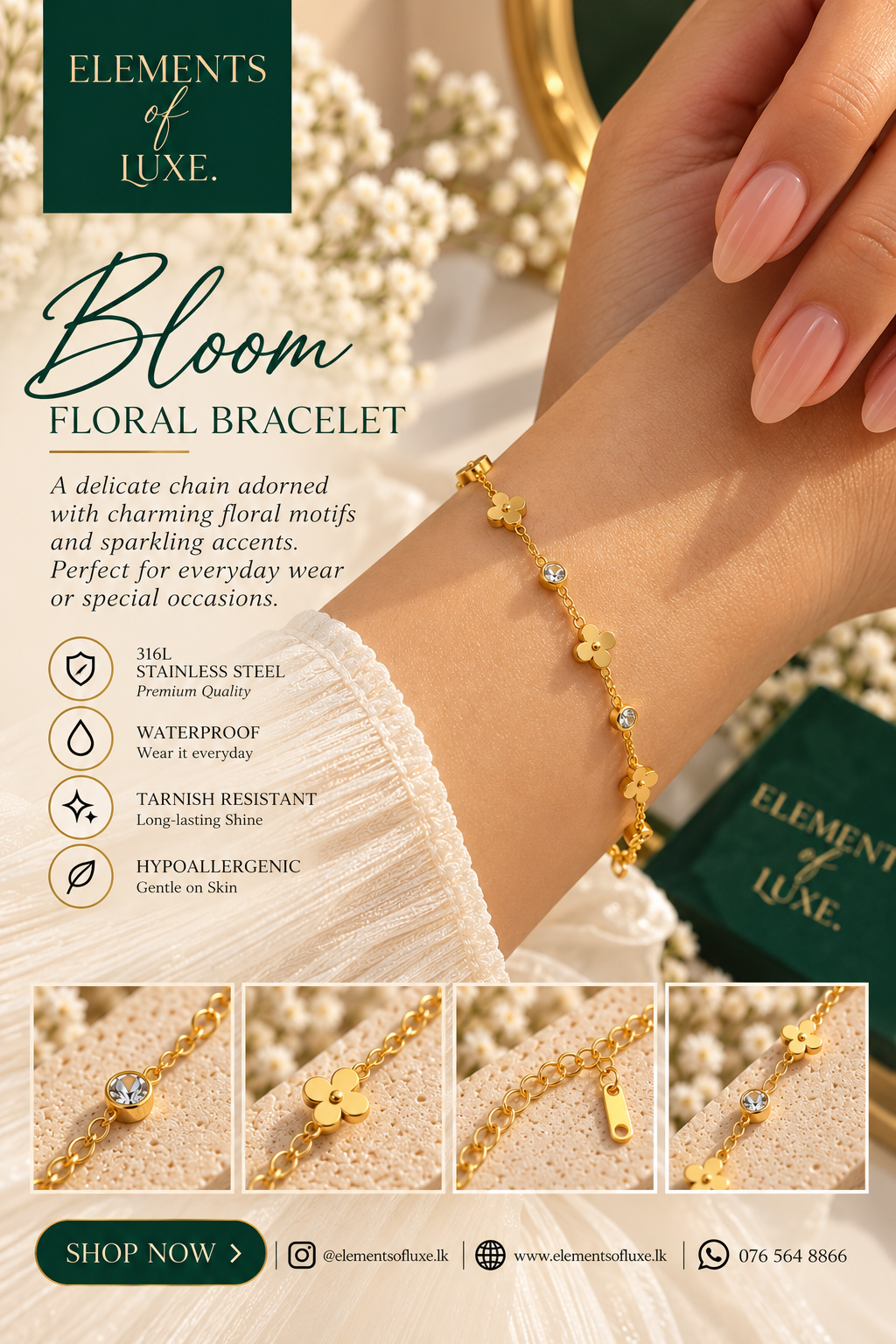 Golden Bloom Bracelet Collection