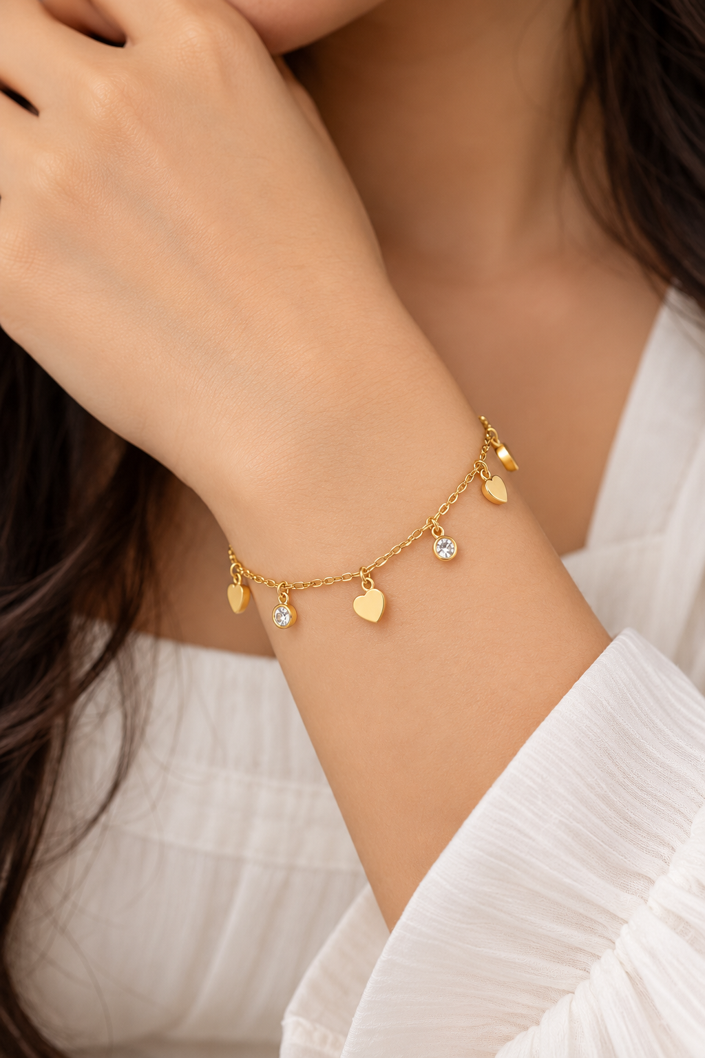 Heart Charm Bracelet