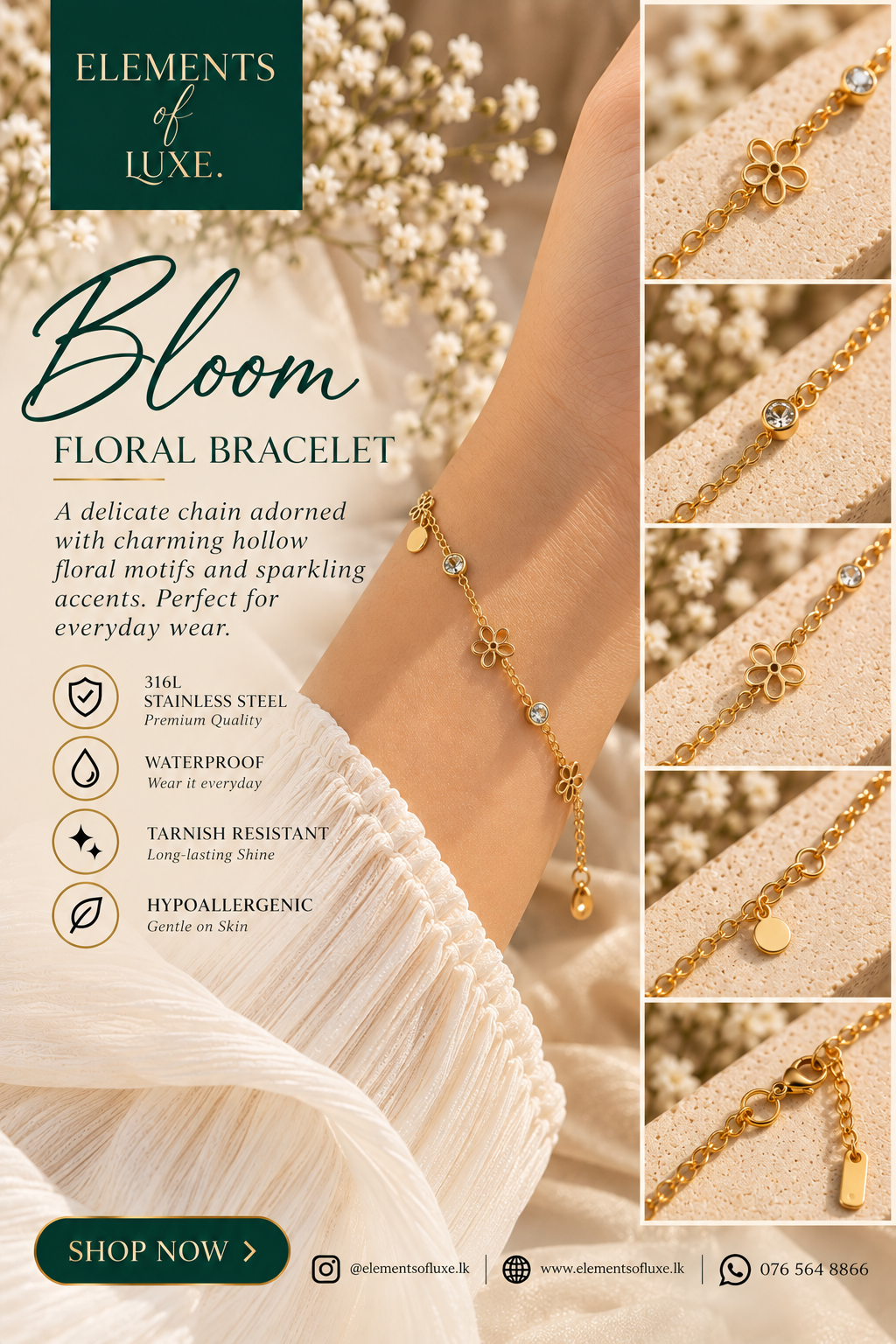 Golden Bloom Bracelet Collection