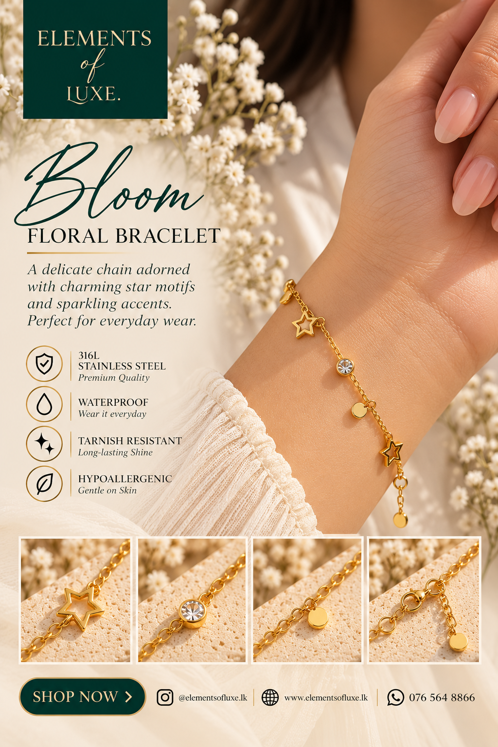 Golden Bloom Bracelet Collection