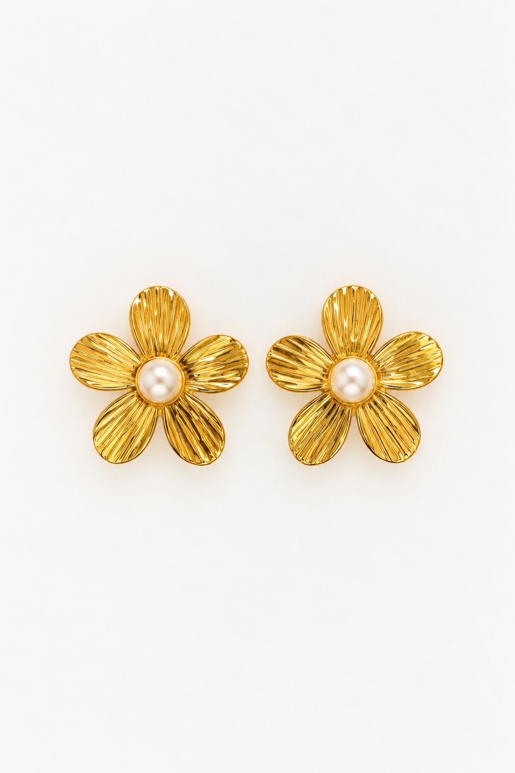 Golden Fleur Earings - Floral