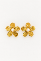 Golden Fleur Earings - Floral