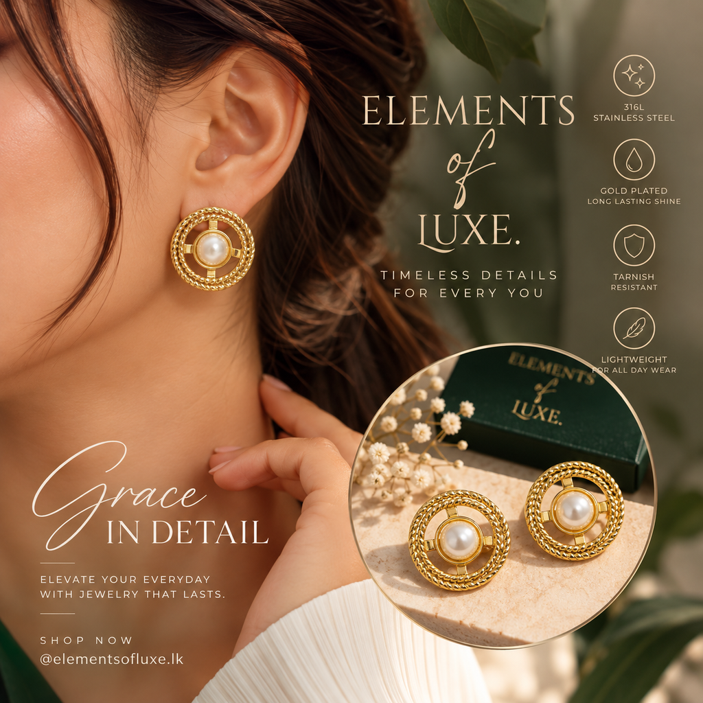 Golden Fleur Earings